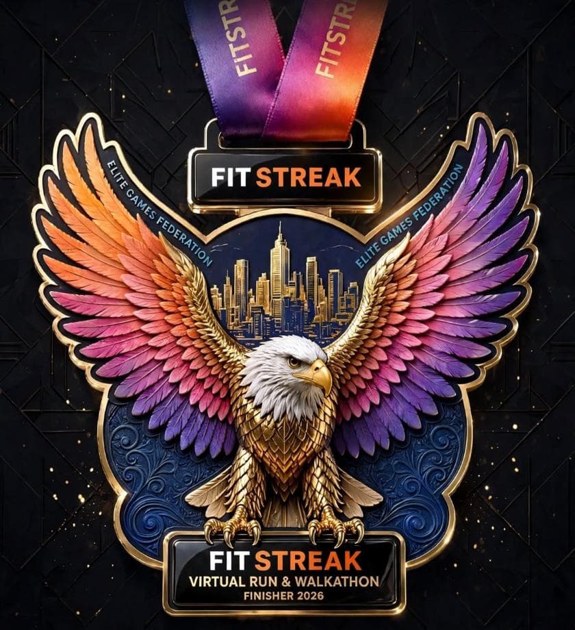 FitStreak Virtual Run & Walkathon 2026 finisher medal